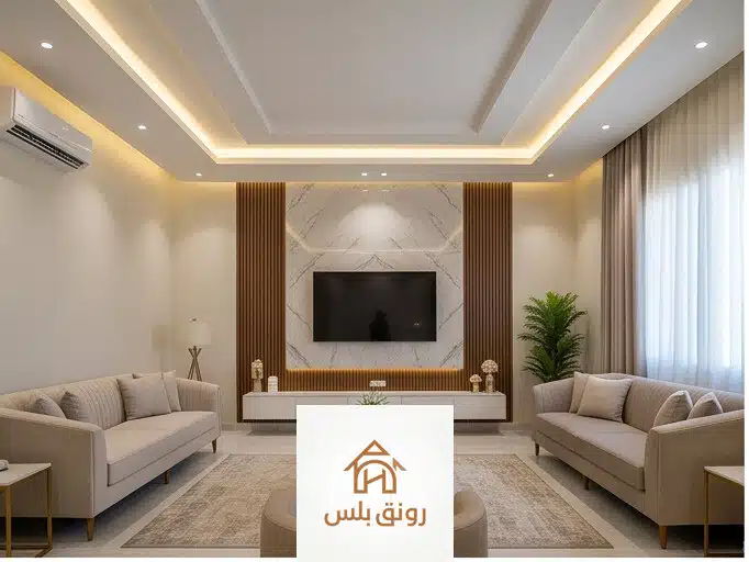 ديكور صالة - الدمام - رونق بلس